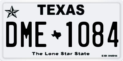 TX license plate DME1084