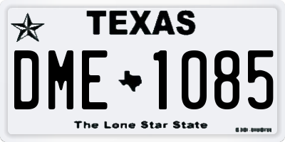 TX license plate DME1085