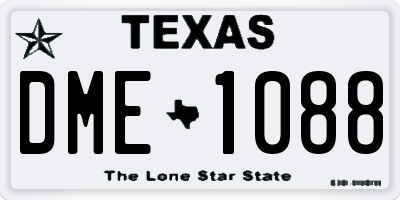 TX license plate DME1088