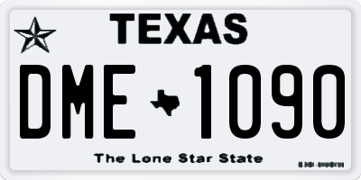 TX license plate DME1090