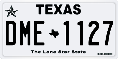 TX license plate DME1127