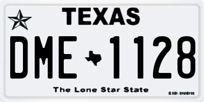 TX license plate DME1128