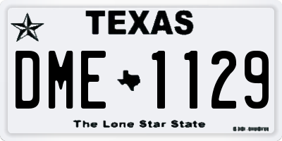 TX license plate DME1129