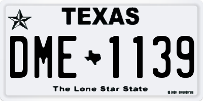 TX license plate DME1139