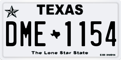 TX license plate DME1154
