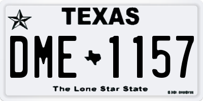 TX license plate DME1157