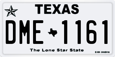 TX license plate DME1161