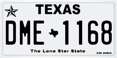 TX license plate DME1168