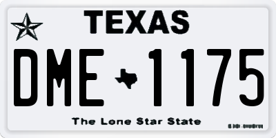 TX license plate DME1175