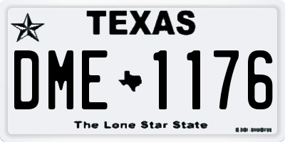 TX license plate DME1176