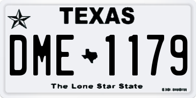 TX license plate DME1179