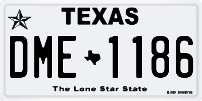 TX license plate DME1186