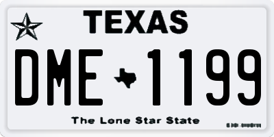 TX license plate DME1199