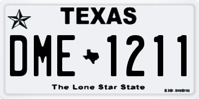 TX license plate DME1211