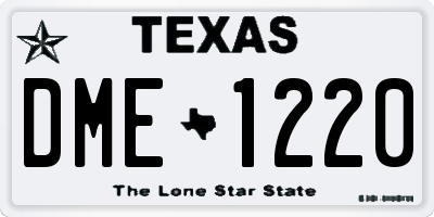 TX license plate DME1220