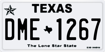 TX license plate DME1267