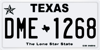 TX license plate DME1268
