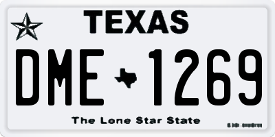 TX license plate DME1269