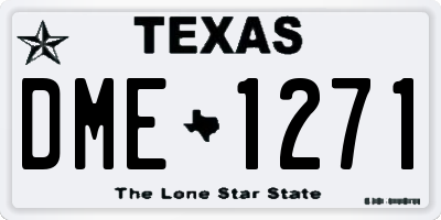 TX license plate DME1271