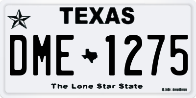 TX license plate DME1275