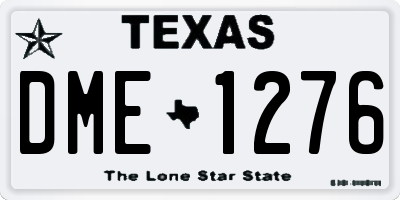 TX license plate DME1276