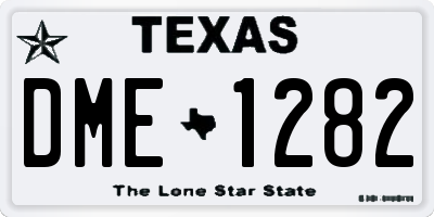 TX license plate DME1282