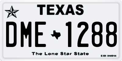 TX license plate DME1288