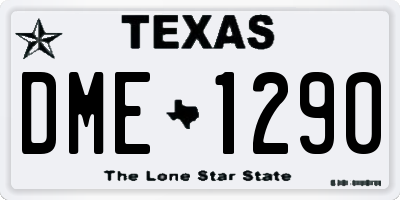 TX license plate DME1290