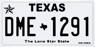 TX license plate DME1291