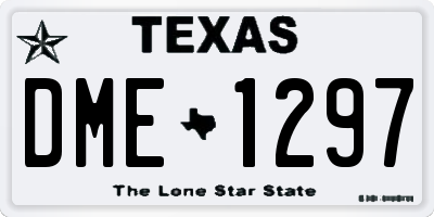 TX license plate DME1297