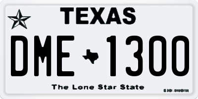 TX license plate DME1300