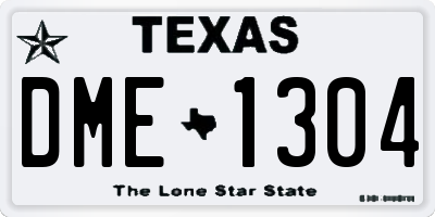 TX license plate DME1304