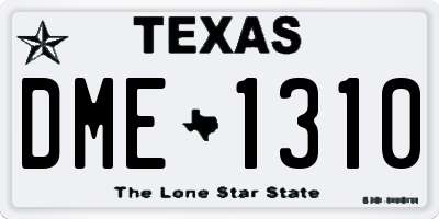 TX license plate DME1310