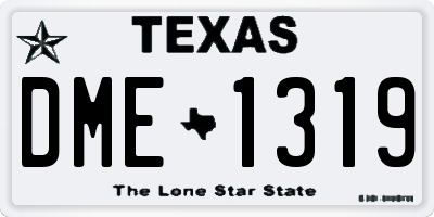 TX license plate DME1319