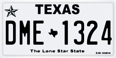 TX license plate DME1324