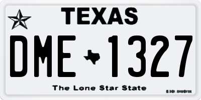 TX license plate DME1327