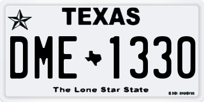 TX license plate DME1330