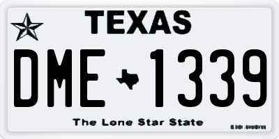 TX license plate DME1339