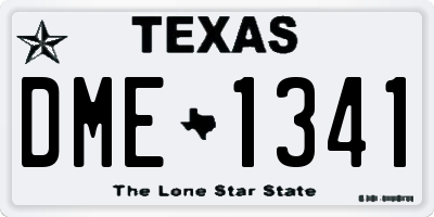 TX license plate DME1341
