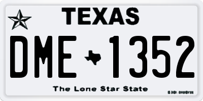 TX license plate DME1352