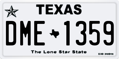 TX license plate DME1359
