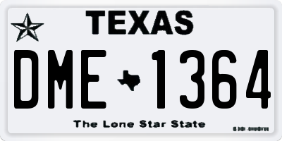 TX license plate DME1364