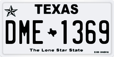 TX license plate DME1369