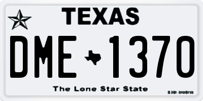 TX license plate DME1370