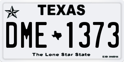 TX license plate DME1373