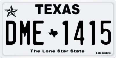 TX license plate DME1415