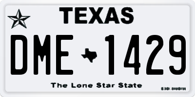 TX license plate DME1429