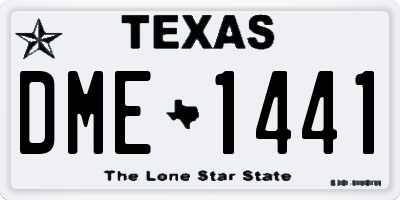 TX license plate DME1441
