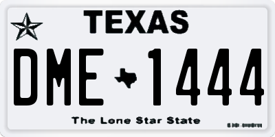 TX license plate DME1444