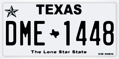 TX license plate DME1448